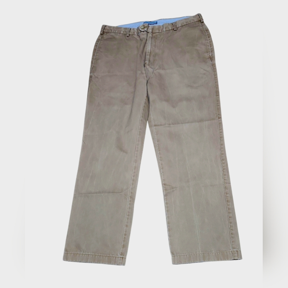 Peter Millar Lot Of 2 Tan and Brownish Chinos Classic Style Flat Front Size 36 - Picture 2 of 7